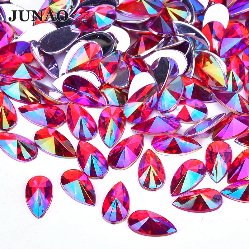 JUNAO 8*13mm Red AB Drop Shape Rhinestones Flat Back Diamond Crystal Stone Glue on Strass Stickers for Clothes Shoes
JUNAO 8*13mm Red AB Drop Shape Rhinestones Flat Back Diamond Crystal Stone Glue on Strass Stickers for Clothes Shoes