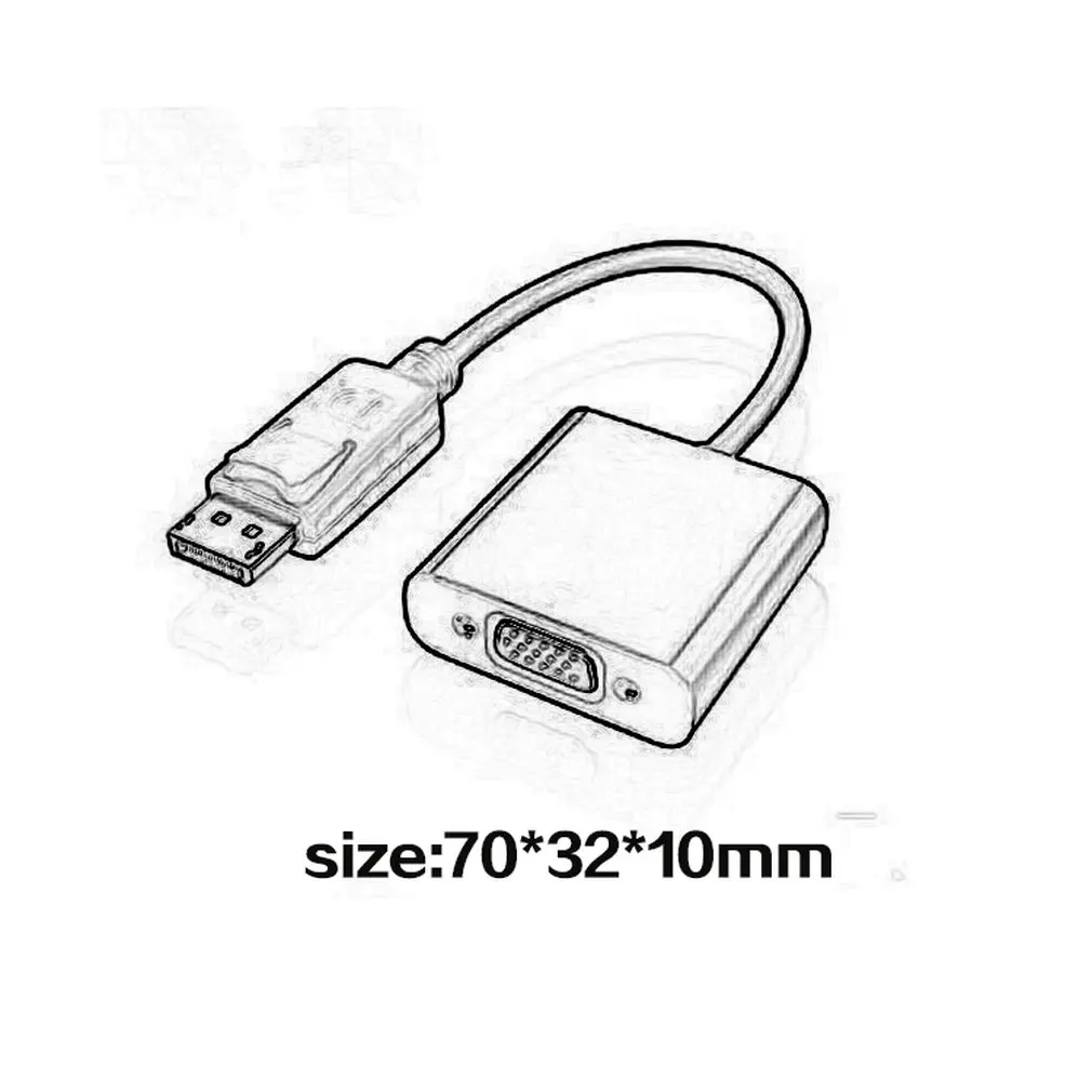 Displayport DP to VGA Adapter Male to Female Cable Converter Display Port Adapter Electrical Plug Non-grounding ONLENY
Displayport DP to VGA Adapter Male to Female Cable Converter Display Port Adapter Electrical Plug Non-grounding ONLENY