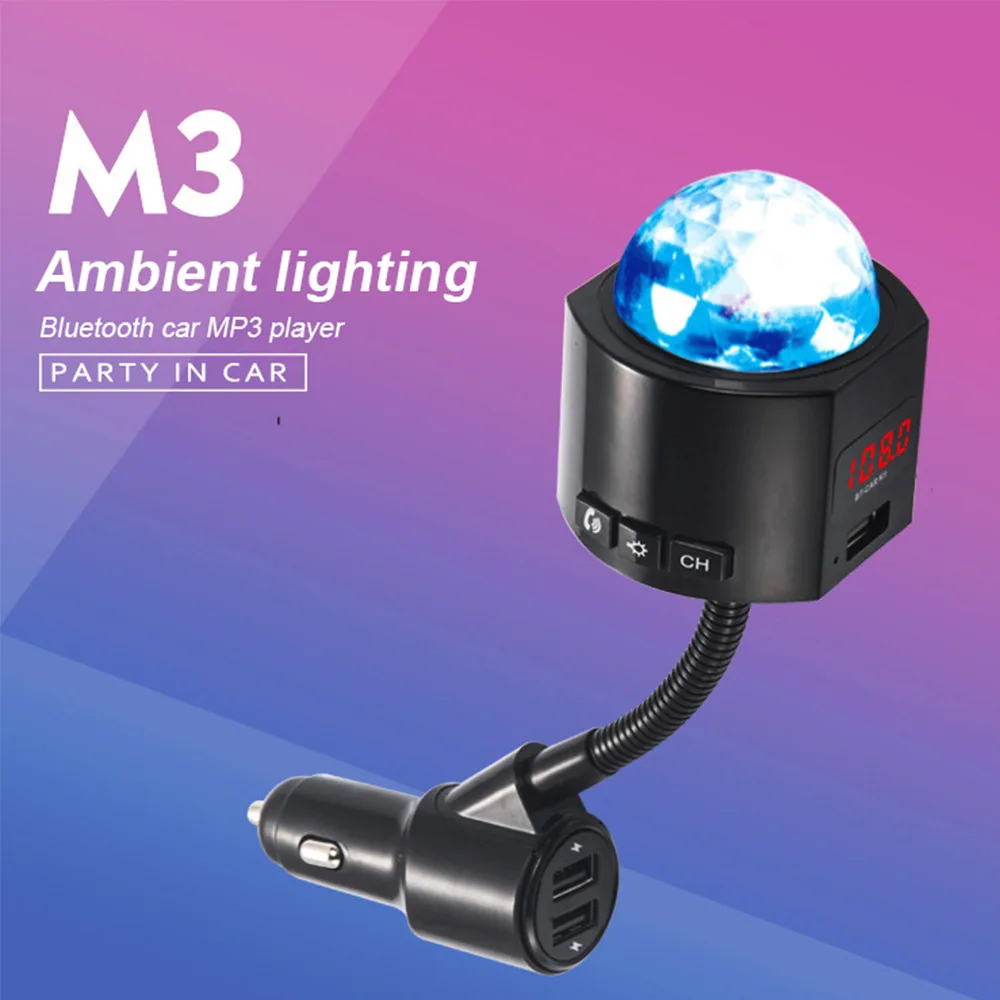 Multifunctional ambient light Bluetooth Car MP3 Player 3 USB Ports 5.0MP3 Player 5V 2.1a Hands Free Receiver Car Gadgets
Multifunctional ambient light Bluetooth Car MP3 Player 3 USB Ports 5.0MP3 Player 5V 2.1a Hands Free Receiver Car Gadgets