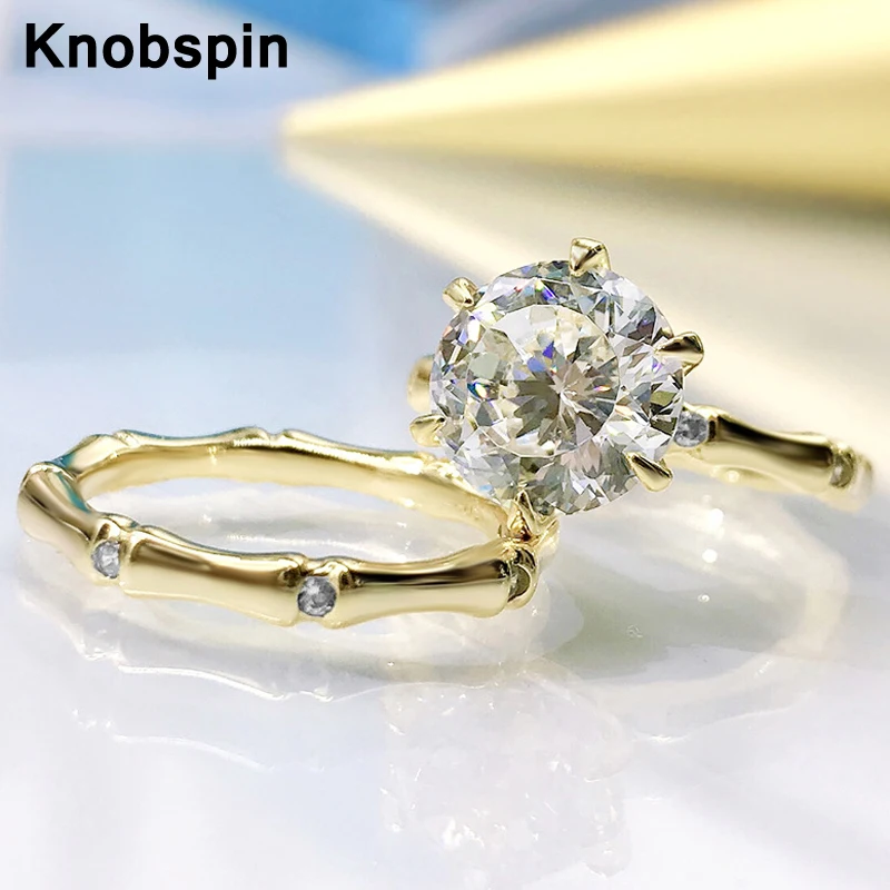 Knobspin Vintage 100% 925 Sterling Silver 10mm Ice Flower Cut High Carbon Diamond Bamboo Rings For Women Wedding Party Fine Gift
Knobspin Vintage 100% 925 Sterling Silver 10mm Ice Flower Cut High Carbon Diamond Bamboo Rings For Women Wedding Party Fine Gift