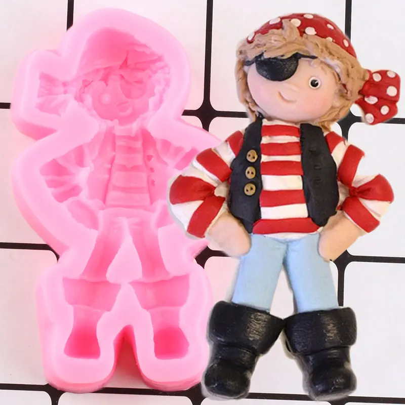 Pirate Boy Silicone Mold Baby Birthday Fondant Cake Decorating Tools Cupcake Topper Candy Resin Clay Chocolate Gumpaste Moulds
Pirate Boy Silicone Mold Baby Birthday Fondant Cake Decorating Tools Cupcake Topper Candy Resin Clay Chocolate Gumpaste Moulds