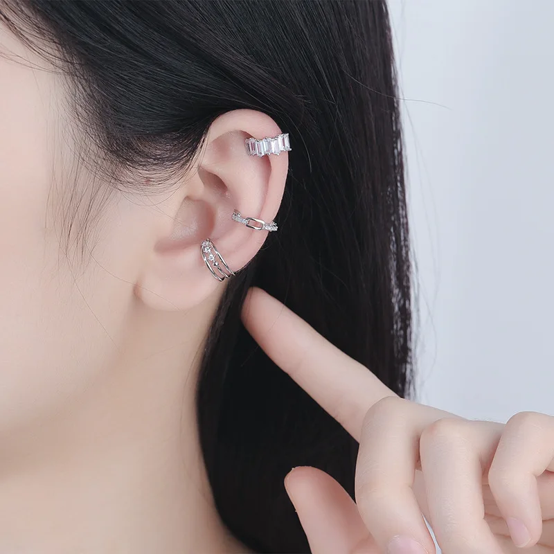 Kpop Multilayer Line No Pierced Ear For Women Bone Clip Female Korean Personality Cold Wind Flashing Zircon Chain Ear Clip Gift
Kpop Multilayer Line No Pierced Ear For Women Bone Clip Female Korean Personality Cold Wind Flashing Zircon Chain Ear Clip Gift