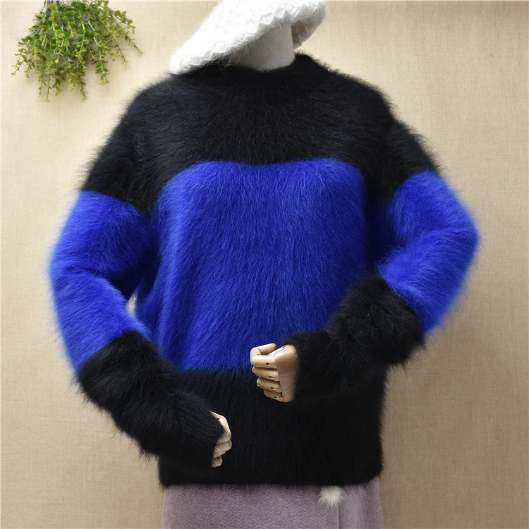 ladies women fashion colored hairy fuzzy mink cashmere knitted long sleeves loose pullover angora rabbit hair jumper sweater top
ladies women fashion colored hairy fuzzy mink cashmere knitted long sleeves loose pullover angora rabbit hair jumper sweater top