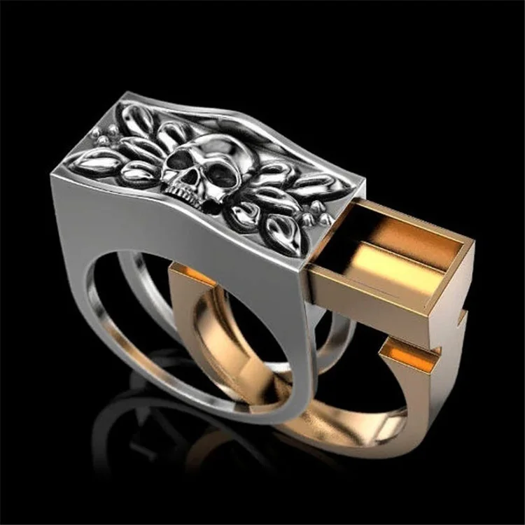 Men's Skull Ring Viking Coffin Ring with Secret Compartment Ring Birthday Gift Hip Hop Jewelry Men's Ring
Men's Skull Ring Viking Coffin Ring with Secret Compartment Ring Birthday Gift Hip Hop Jewelry Men's Ring