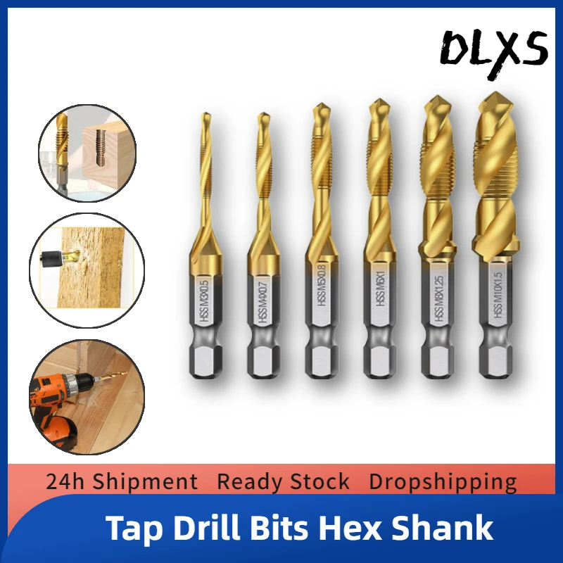 6 Pieces Tap Drill Bits Hex Shank HSS Screw Thread M3-M10 Tapping Hexagonal Twist Woodworking Drill Bits Tools
6 Pieces Tap Drill Bits Hex Shank HSS Screw Thread M3-M10 Tapping Hexagonal Twist Woodworking Drill Bits Tools