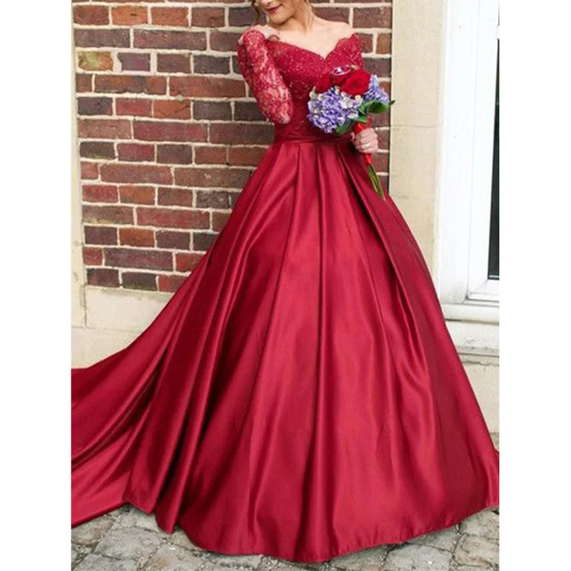 Retro Burgundy Evening Dresses V-neck Long Sleeve Formal Party Gowns Lace A-lin Evening Gowns for Women Vestidos De Fiesta
Retro Burgundy Evening Dresses V-neck Long Sleeve Formal Party Gowns Lace A-lin Evening Gowns for Women Vestidos De Fiesta