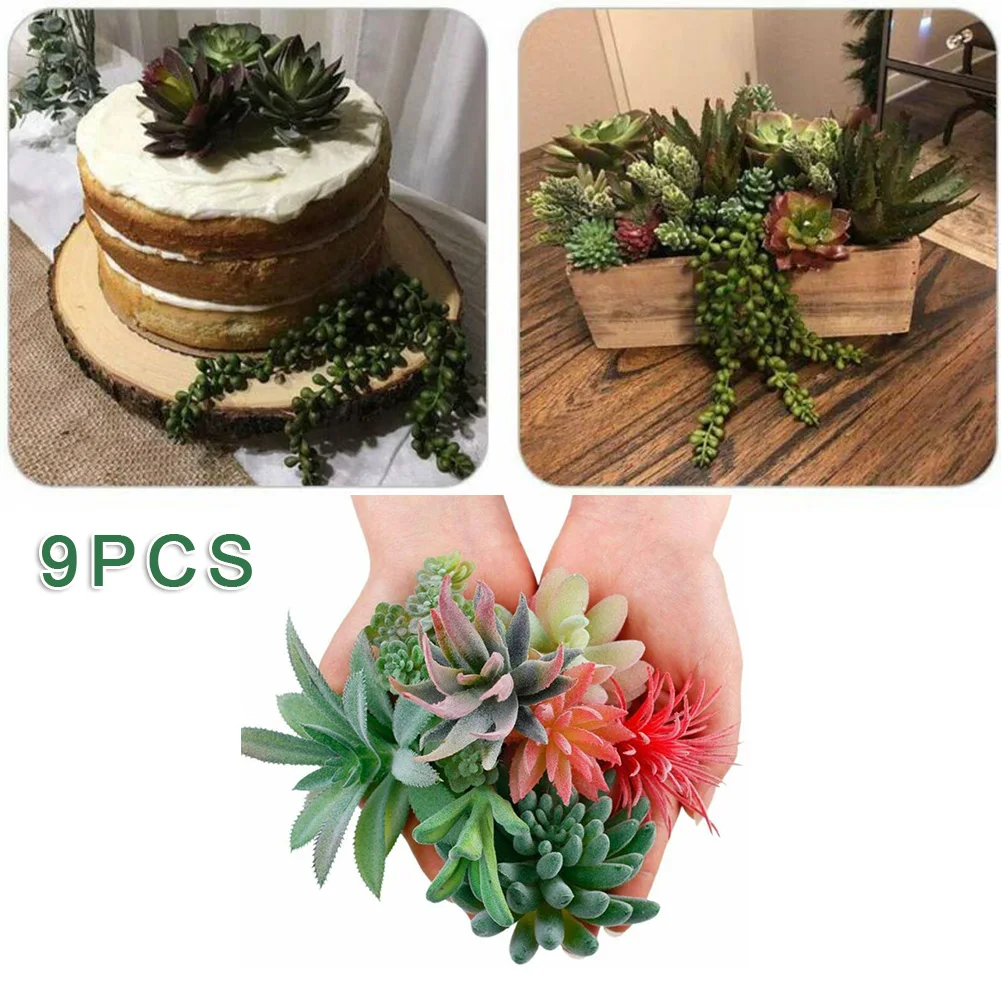 9pcs Artificial Succulent Plants Faux Lifelike Stems Plastic Flower Home Decoration Outdoor Garden Wedding Bush Decor Succulents
9pcs Artificial Succulent Plants Faux Lifelike Stems Plastic Flower Home Decoration Outdoor Garden Wedding Bush Decor Succulents