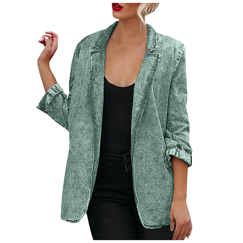 CINESSD Women Cardigan Blazer Coat Office Lady Suits Notched Collar Nine Points Cuffed Sleeve Solid Casual Blazers Jackets
CINESSD Women Cardigan Blazer Coat Office Lady Suits Notched Collar Nine Points Cuffed Sleeve Solid Casual Blazers Jackets
