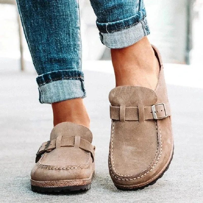 2021 new product Baotou outer wear belt buckle half drag women 43 large size casual ladies flat slippers tide
2021 new product Baotou outer wear belt buckle half drag women 43 large size casual ladies flat slippers tide