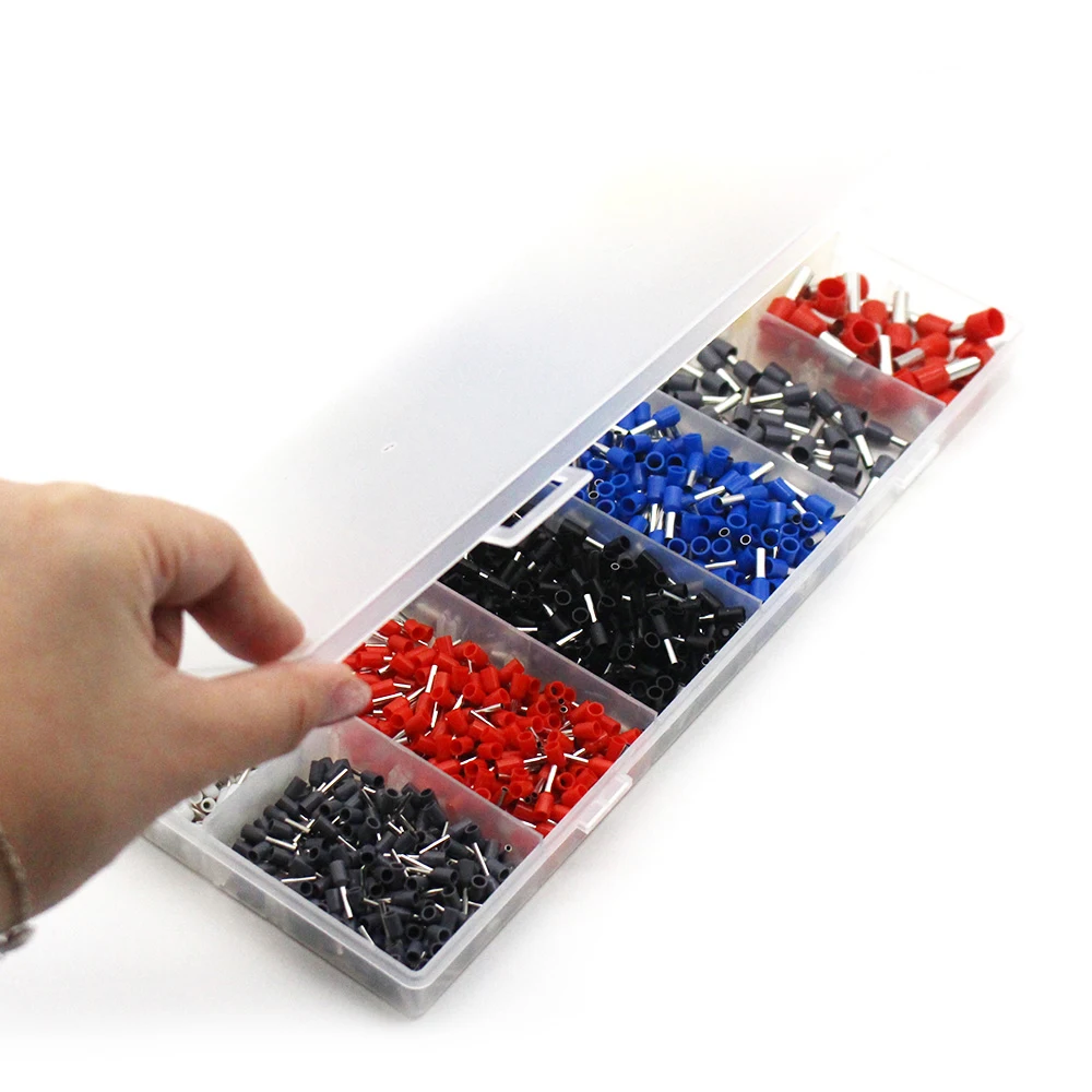 1200Pcs Assorted End Electrical Wire Crimp Terminal Connector Kit Set Crimping Terminals Copper Insulated Cord Pin | Обустройство