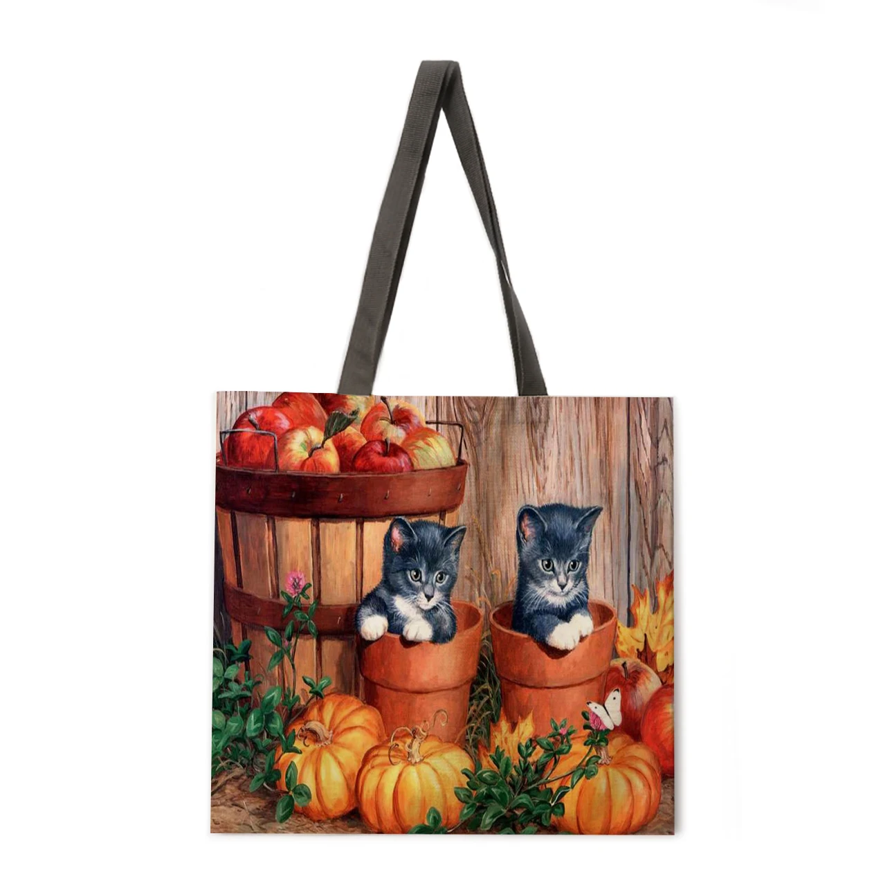 Ladies handbag Pumpkin and cat print bag Ladies casual handbag Ladies shoulder bag Foldable shopping bag Tote bag
Ladies handbag Pumpkin and cat print bag Ladies casual handbag Ladies shoulder bag Foldable shopping bag Tote bag