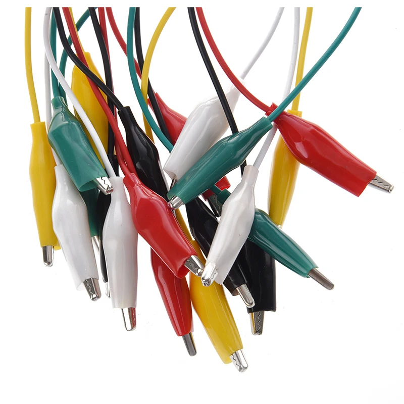10 Pcs 5-Color Double Ended Alligator Clips Test Lead Jumper Wire 48cm 1.6 Ft
10 Pcs 5-Color Double Ended Alligator Clips Test Lead Jumper Wire 48cm 1.6 Ft