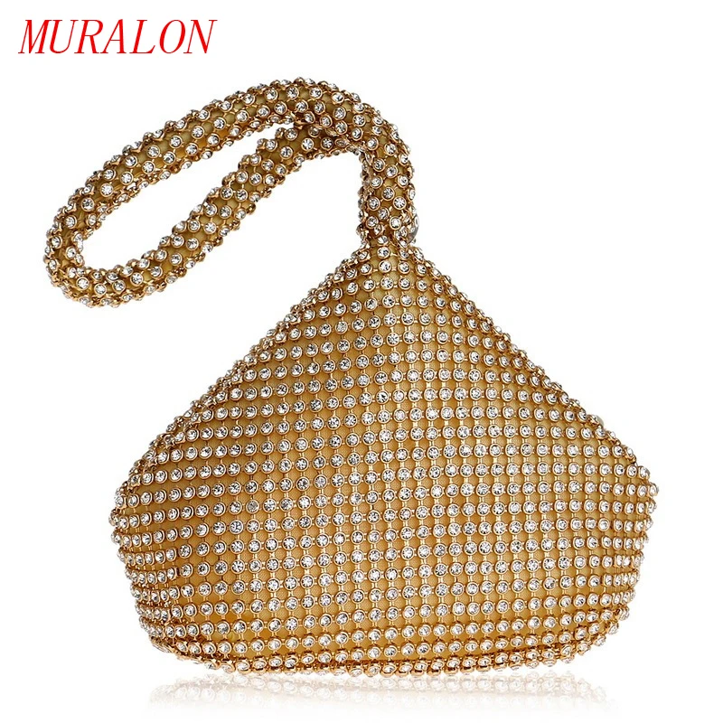 

New Style Handbag Fashion Portable Cosmetic Bag Mine Bag Diamond-Studded Ladies European And American Style Dinner Bag