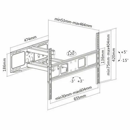 DUAL ARM SWIVEL LCD LED FULL MOTION TV WALL MOUNT BRACKET 42 47 50 55 60 65 70
DUAL ARM SWIVEL LCD LED FULL MOTION TV WALL MOUNT BRACKET 42 47 50 55 60 65 70