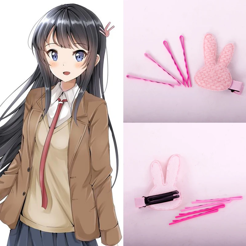 Sakurajima Mai Hair Clip Anime Seishun Buta Yarou Series Kawaii Lolita Girls Rabbit Cosplay Accessories Hairpin Pink Headwear
Sakurajima Mai Hair Clip Anime Seishun Buta Yarou Series Kawaii Lolita Girls Rabbit Cosplay Accessories Hairpin Pink Headwear