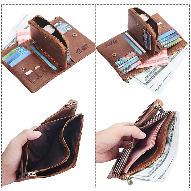 Leather Men's Wallet Vertical Multi-card Position Short Money Clip with SIM Card Place Large Capacity Card Package
Leather Men's Wallet Vertical Multi-card Position Short Money Clip with SIM Card Place Large Capacity Card Package