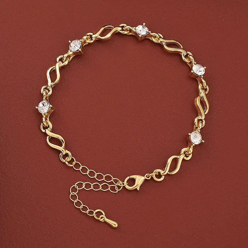 Kpop Fashion Zircon Crystal Bracelet Jewelry Girlfriend Friends Bridesmaid Gift Valentines Day Chain Bracelets for Women
Kpop Fashion Zircon Crystal Bracelet Jewelry Girlfriend Friends Bridesmaid Gift Valentines Day Chain Bracelets for Women