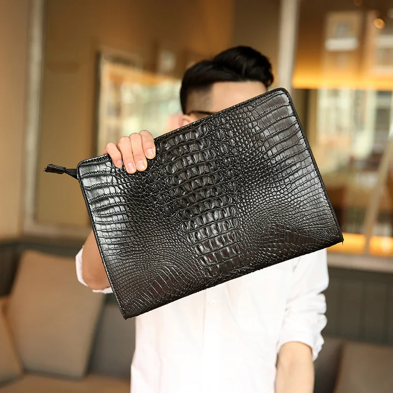 Alligator Crocodile Leather PU Clutch Men Large Capacity Embossing Business Envelope Bags Handbag Brand Male Wallet Purse
Alligator Crocodile Leather PU Clutch Men Large Capacity Embossing Business Envelope Bags Handbag Brand Male Wallet Purse