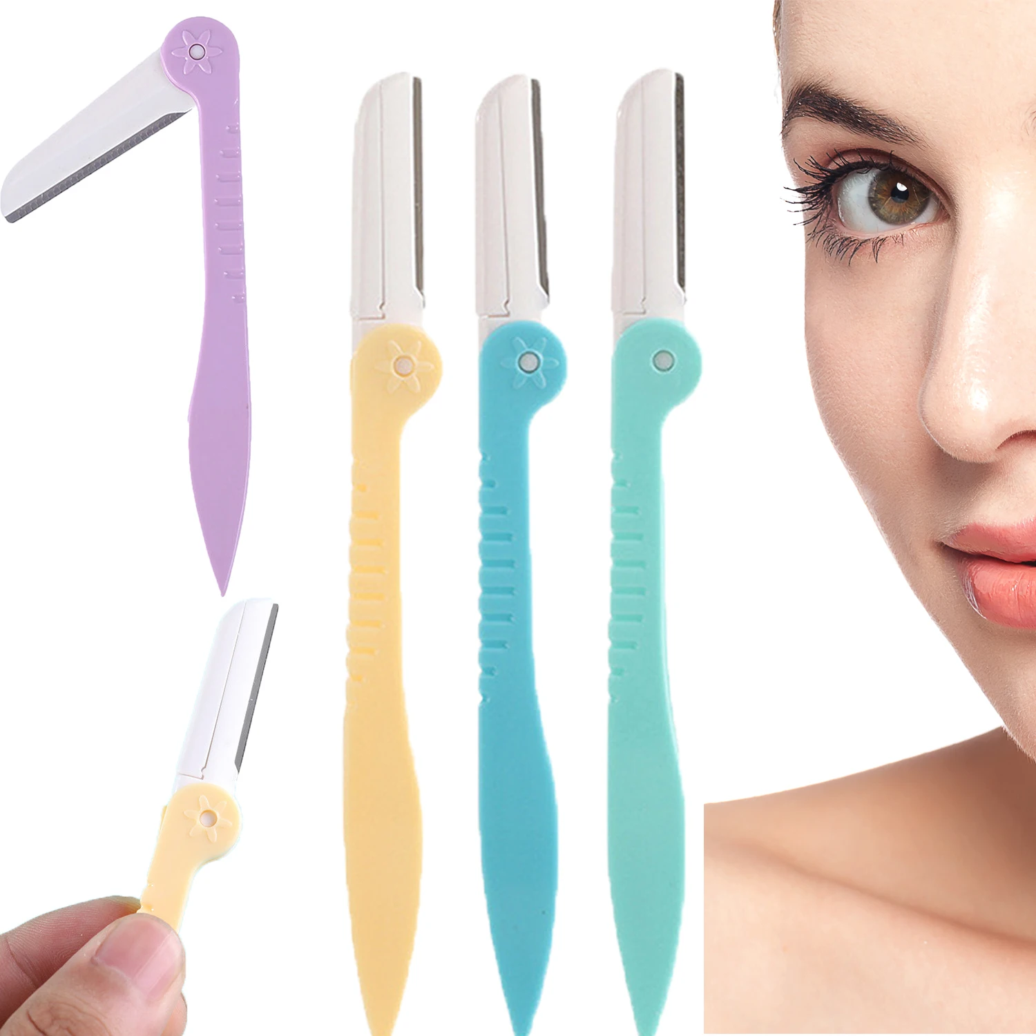 3Pcs/Set Foldable Facial Eyebrow Trimmer Armpit Hair Razor Beauty Eye Brow Shaper Shaver Stainless Steel Blades Makeup Tools
3Pcs/Set Foldable Facial Eyebrow Trimmer Armpit Hair Razor Beauty Eye Brow Shaper Shaver Stainless Steel Blades Makeup Tools