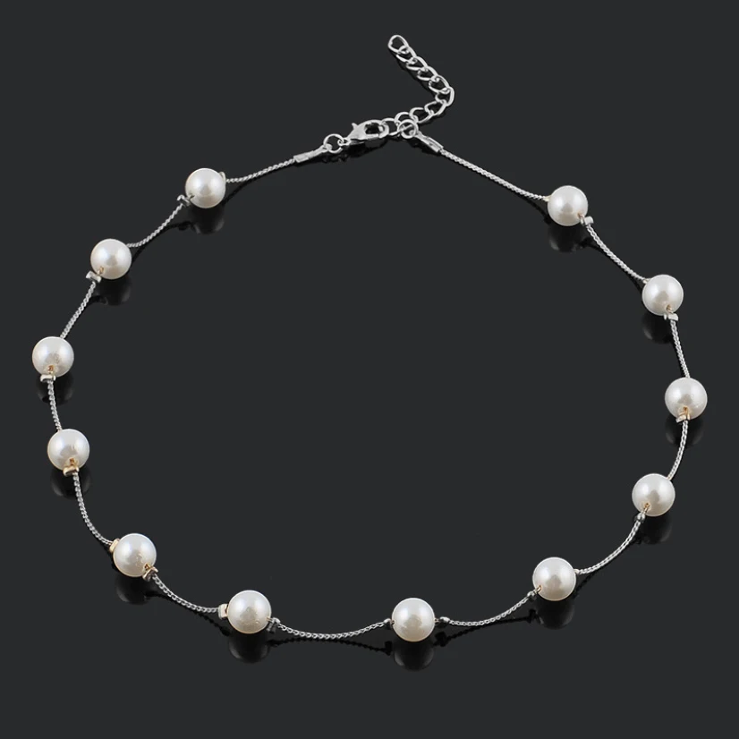 Romantic Faux Pearl Necklaces Women's Clavicle Chain Gold Sliver Color Female Neck Jewelry Fashion Sweet Gift For Friend Wedding
Romantic Faux Pearl Necklaces Women's Clavicle Chain Gold Sliver Color Female Neck Jewelry Fashion Sweet Gift For Friend Wedding