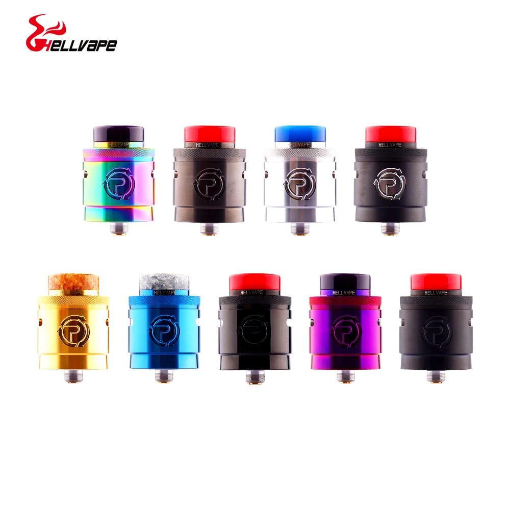 Фото Оригинал Hellvape Passage RDA 24 мм 810 емкость капельного наконечника vape двойная катушка