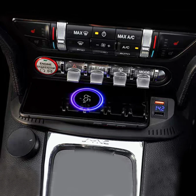 Автомобильное беспроводное зарядное устройство для Ford Mustang GT 2015-2020 15 Вт, быстрое зарядное устройство для телефона, зарядная пластина, наклад... 
Автомобильное беспроводное зарядное устройство для Ford Mustang GT 2015-2020 15 Вт, быстрое зарядное устройство для телефона, зарядная пластина, наклад...