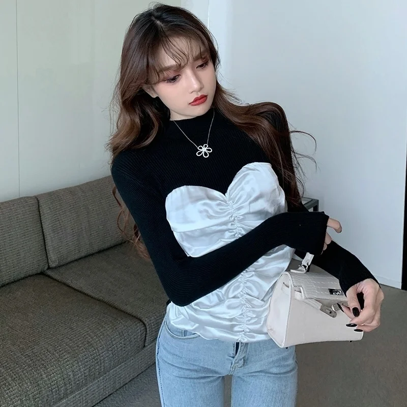 Трикотажная одежда, новинка, Женский облегающий свитер, подходит под все, Осень-зима
Трикотажная одежда, новинка, Женский облегающий свитер, подходит под все, Осень-зима