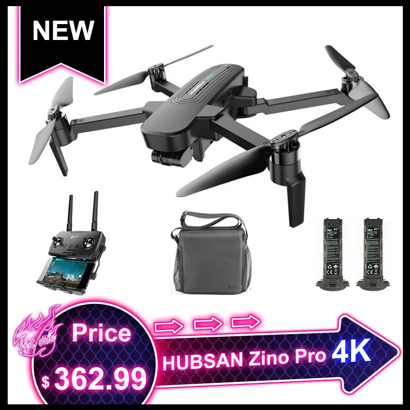 

HUBSAN Zino Pro / H117S Zino GPS 5G WiFi 4KM 4K FPV UHD Drone 3-Axis Gimbal Brushless RC Quadcopter Sphere Panorama Helicopter