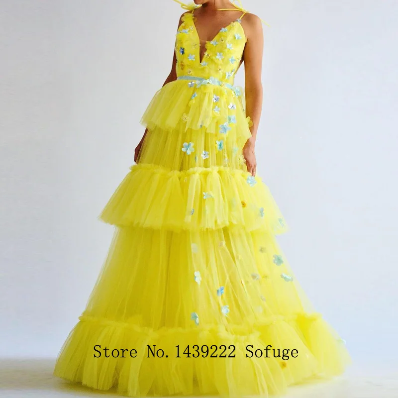 New Yellow Fashion V Neck Evening Dresses Prom Tiered Flowers Backless Vestidos De Fiesta Robe De Soiree Plus Size
New Yellow Fashion V Neck Evening Dresses Prom Tiered Flowers Backless Vestidos De Fiesta Robe De Soiree Plus Size