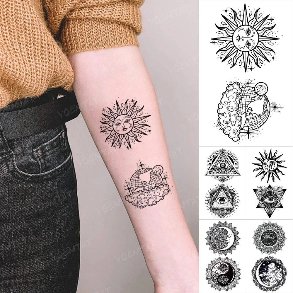 Small Tatto Sea Sun Moon Waterproof Temporary Tattoo Stickers Triangle Eyes Arm Wrist Kids Fake Tatoo Body Art Men Women
Small Tatto Sea Sun Moon Waterproof Temporary Tattoo Stickers Triangle Eyes Arm Wrist Kids Fake Tatoo Body Art Men Women