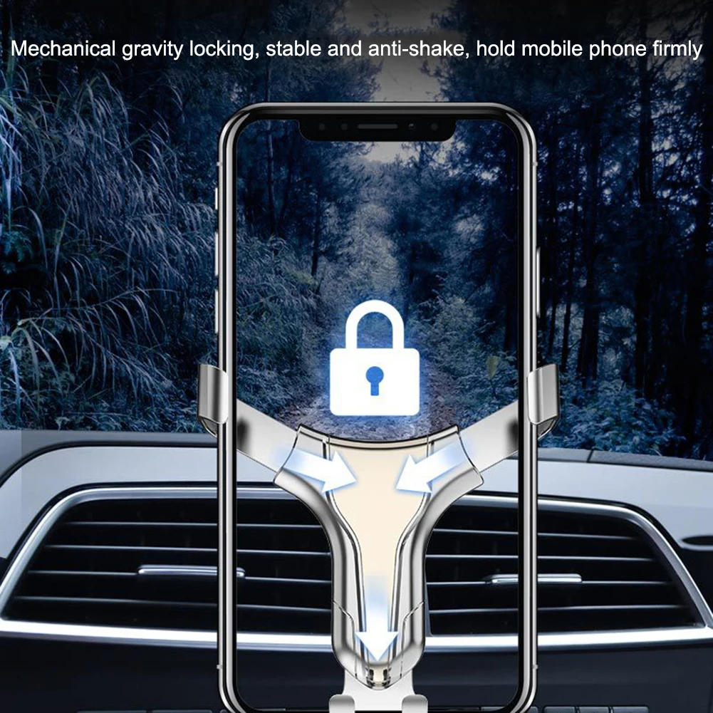 Car Phone Holder Gravity Air Vent Phone Mount Hands Free Phone Holder 360° Rotating for 4.0-7.2inch Phones
Car Phone Holder Gravity Air Vent Phone Mount Hands Free Phone Holder 360° Rotating for 4.0-7.2inch Phones