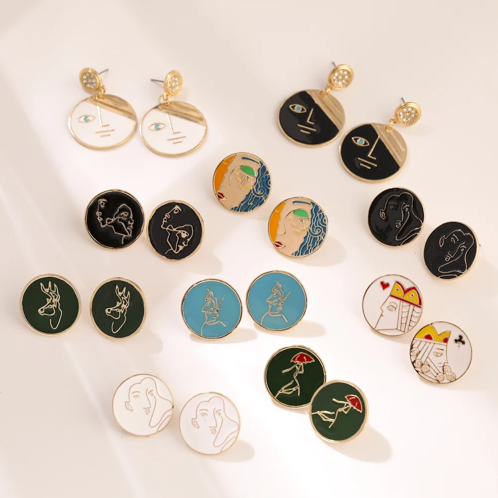 2021 Fashion Enamel Statement Face Stud Earrings For Women Girl Trendy Metal Geometric Aesthetics Piercing Earring Fine Jewelry
2021 Fashion Enamel Statement Face Stud Earrings For Women Girl Trendy Metal Geometric Aesthetics Piercing Earring Fine Jewelry