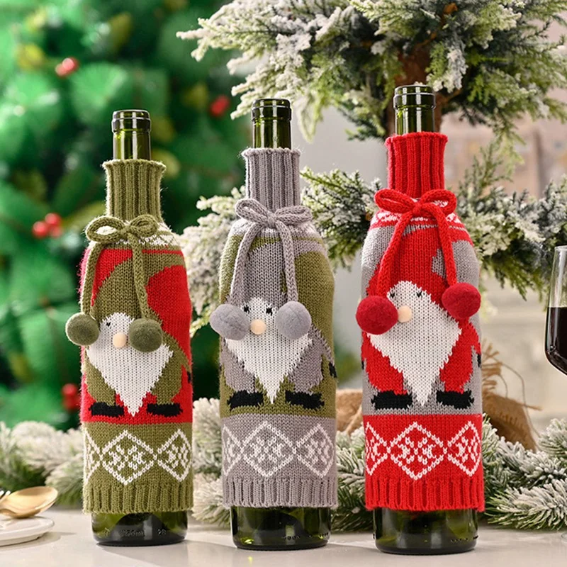 Милый Рождественский чехол для винной бутылки, многоразовый чехол для винной бутылки, украшение для праздника, вечеринки, Рождества, стола
Милый Рождественский чехол для винной бутылки, многоразовый чехол для винной бутылки, украшение для праздника, вечеринки, Рождества, стола