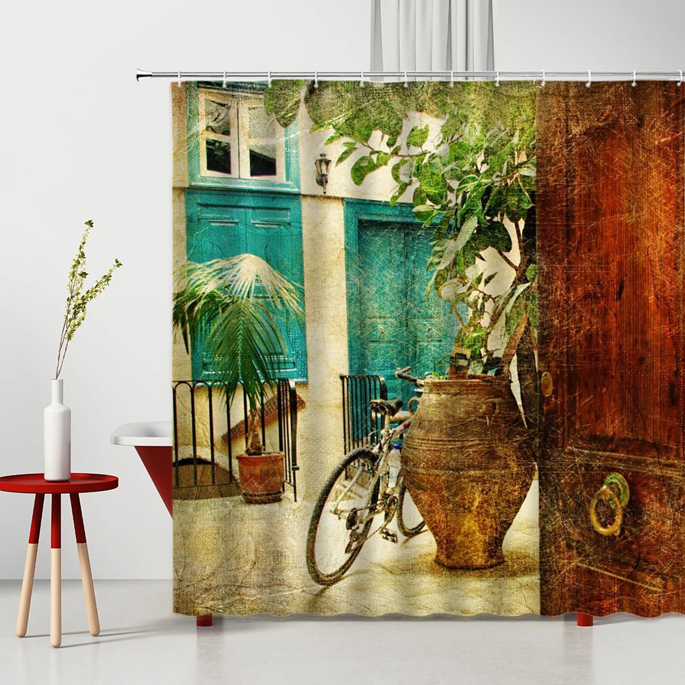 Cartoon Bicycle Shower Curtain Creative Art Design Flower Pattern Bathroom Decoration Polyester Bath Cloth Curtains With Hook
Cartoon Bicycle Shower Curtain Creative Art Design Flower Pattern Bathroom Decoration Polyester Bath Cloth Curtains With Hook
