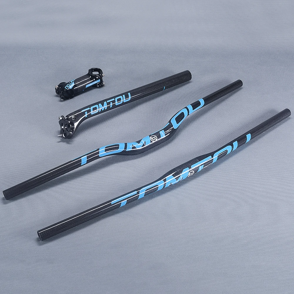 TOMTOU Blue Glossy 3K Carbon Fiber Handlebars Sets Bicycle Steering Wheel MTB Bike Handlebar + Seatpost + Stem
TOMTOU Blue Glossy 3K Carbon Fiber Handlebars Sets Bicycle Steering Wheel MTB Bike Handlebar + Seatpost + Stem