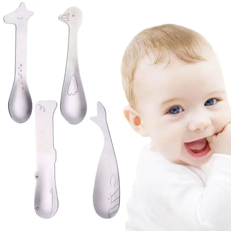 Baby Stainless Steel Spoon Infant Feeding Spoon Creative Tableware Training Learning Spoons
Baby Stainless Steel Spoon Infant Feeding Spoon Creative Tableware Training Learning Spoons