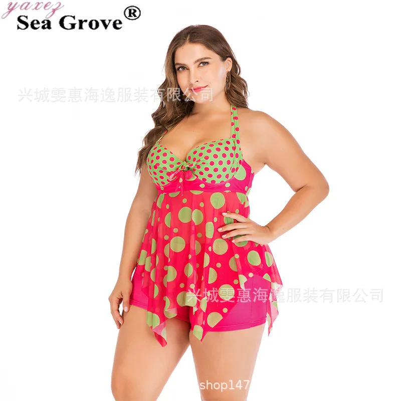 Conservative Dress Swimwear Women 5XL Wave Point Gauze Split Joint Enlarge Straight Angle Bikini Separate Swimsuit Bathing Suit
Conservative Dress Swimwear Women 5XL Wave Point Gauze Split Joint Enlarge Straight Angle Bikini Separate Swimsuit Bathing Suit