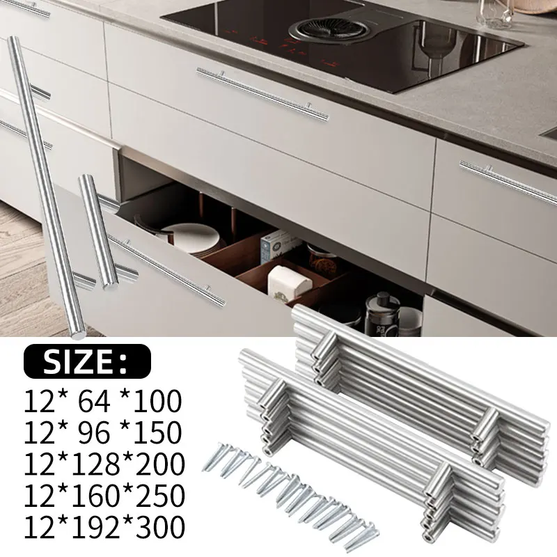 10PCS Stainless Steel Kitchen Door Cabinet T Bar Handle Pull Knob Cabinet Knobs Furniture Handle Cupboard Drawer Handle 64-192MM
10PCS Stainless Steel Kitchen Door Cabinet T Bar Handle Pull Knob Cabinet Knobs Furniture Handle Cupboard Drawer Handle 64-192MM
