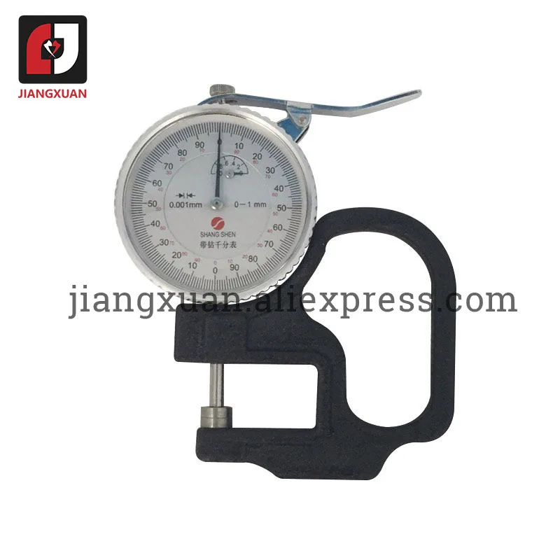 

SHANG SHEN Mechincal Thickness Meter 0-1mm (0.001mm) Dial Thickness Gauge For Paper Film Adhesive Tape Fabric