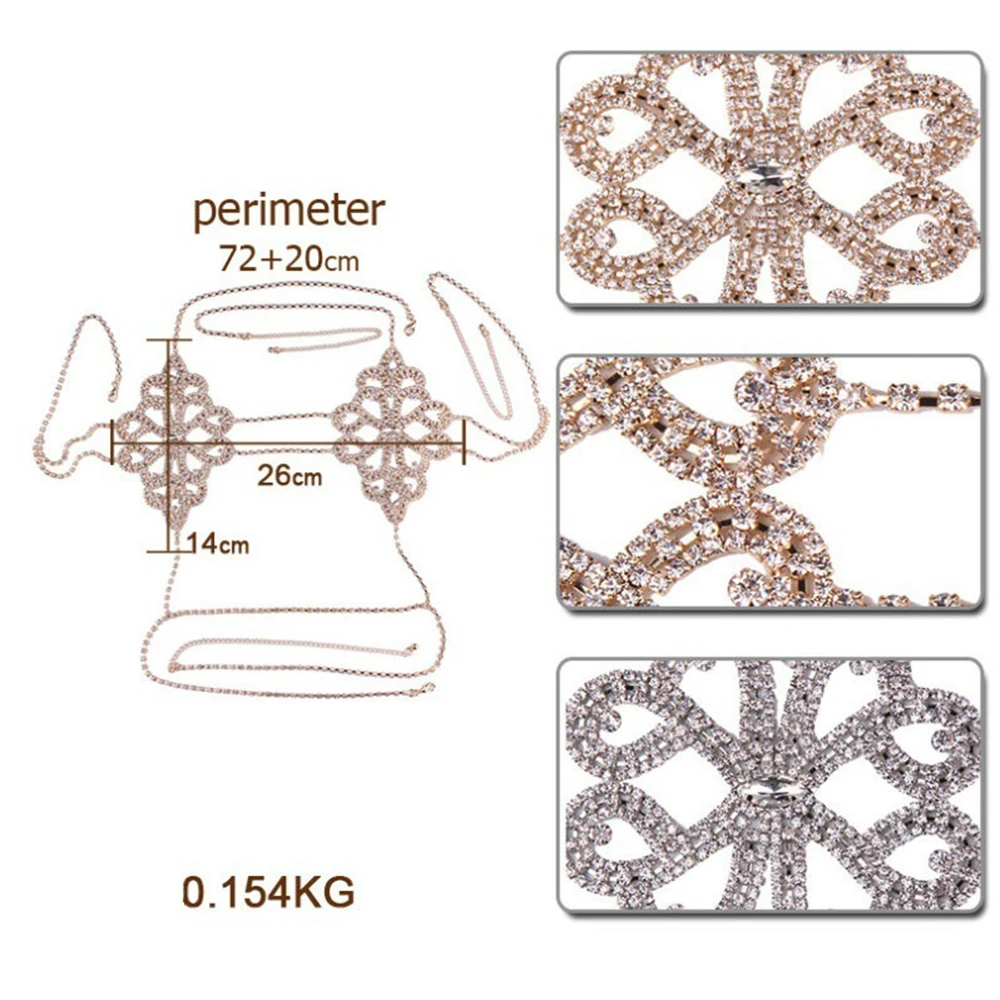 Flower Rhinestone Women's Sexy Sling Bra, Crystal Shiny Hollow Bikini Bra, Corset Jewelry, Nightclub Sexy Body Chain Y2k Jewelry
Flower Rhinestone Women's Sexy Sling Bra, Crystal Shiny Hollow Bikini Bra, Corset Jewelry, Nightclub Sexy Body Chain Y2k Jewelry