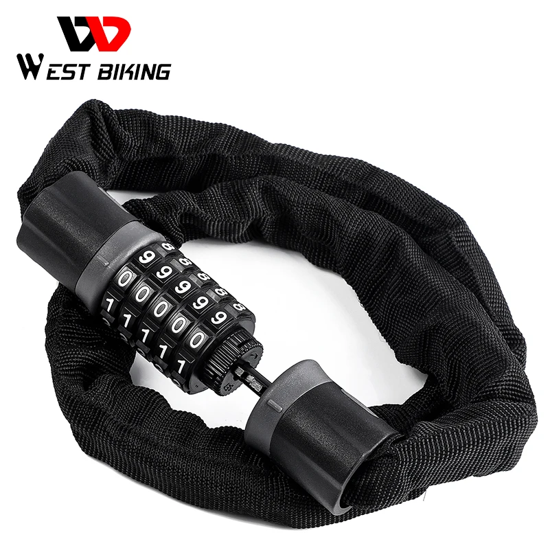 WEST BIKING Bicycle Lock 5 Password Bike Digital Chain Lock Security Outddor Anti-Theft Lock Motorcycle Cycling Bike Accessories
WEST BIKING Bicycle Lock 5 Password Bike Digital Chain Lock Security Outddor Anti-Theft Lock Motorcycle Cycling Bike Accessories