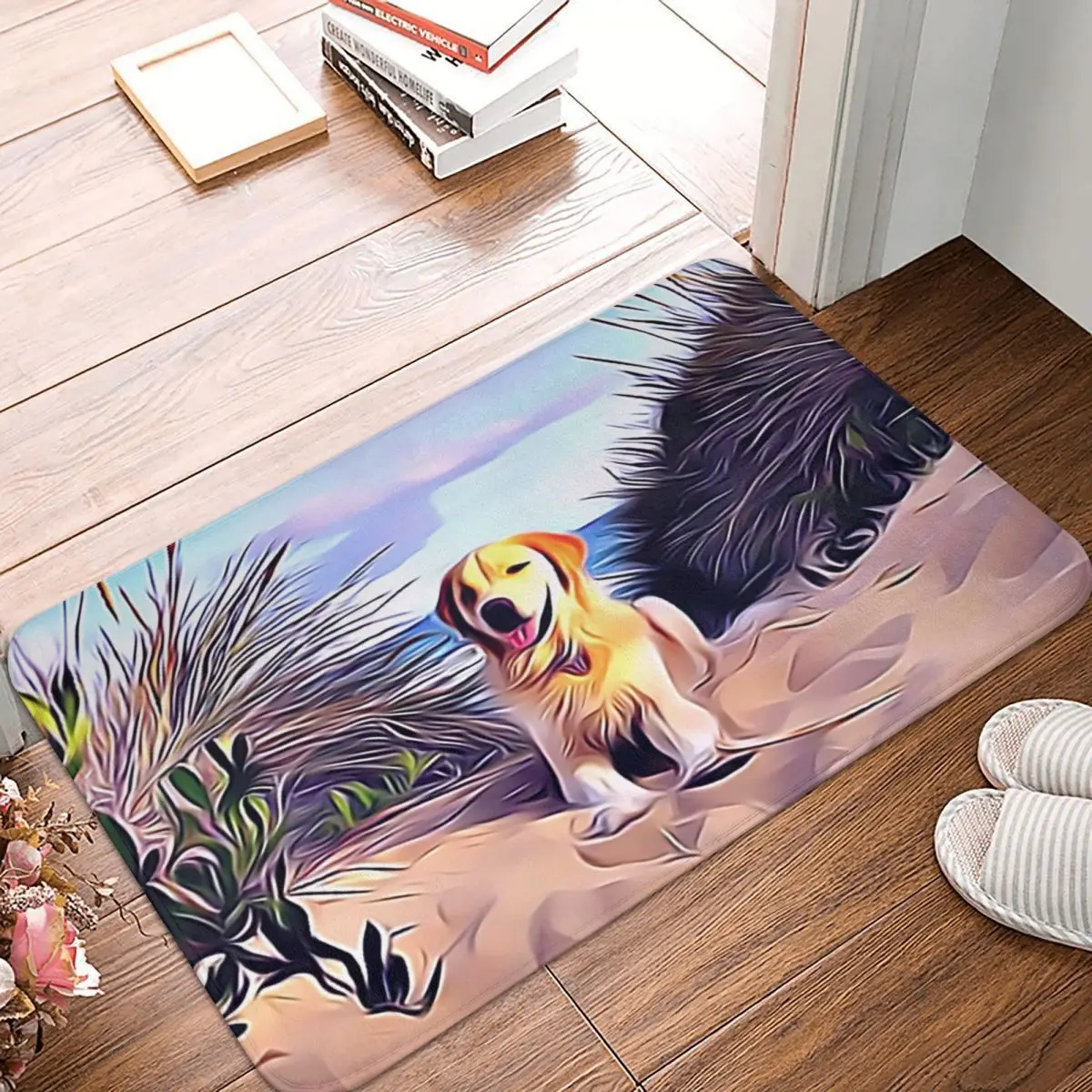 Labrador Retriever At The Beach Doormat Carpet Mat Rug Polyester PVC Non-Slip Floor Decor Bath Bathroom Kitchen Living Room
Labrador Retriever At The Beach Doormat Carpet Mat Rug Polyester PVC Non-Slip Floor Decor Bath Bathroom Kitchen Living Room