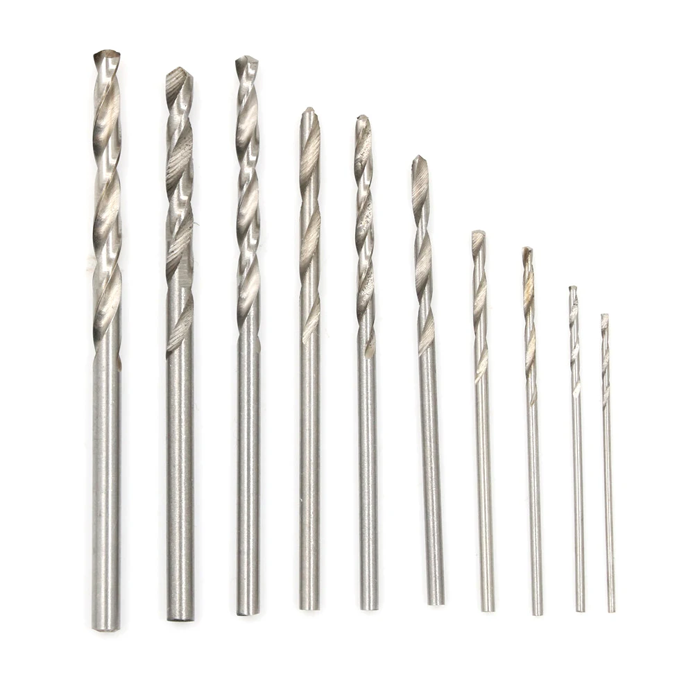 10Pcs 0.8/1.2/2/2.5/3mm Titanium Coated Drill Bits HSS High Speed Steel Drill Bits Set Tool High Quality Power Tools
10Pcs 0.8/1.2/2/2.5/3mm Titanium Coated Drill Bits HSS High Speed Steel Drill Bits Set Tool High Quality Power Tools