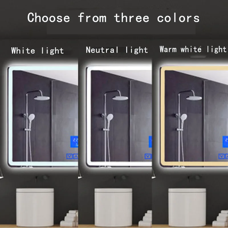 70x90cm Bluetooth smart three-tone light home bathroom mirror toilet smart mirror multifunctional vanity lamp
70x90cm Bluetooth smart three-tone light home bathroom mirror toilet smart mirror multifunctional vanity lamp