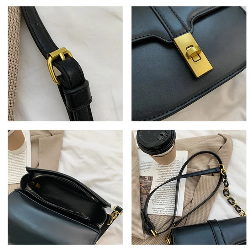 Korean Fashion Lock Chain Small Bag For Women 2021 New PU Designer Solid Color Ladies Shoulder Bag Fresh Girl Crossbody Bag 
Korean Fashion Lock Chain Small Bag For Women 2021 New PU Designer Solid Color Ladies Shoulder Bag Fresh Girl Crossbody Bag