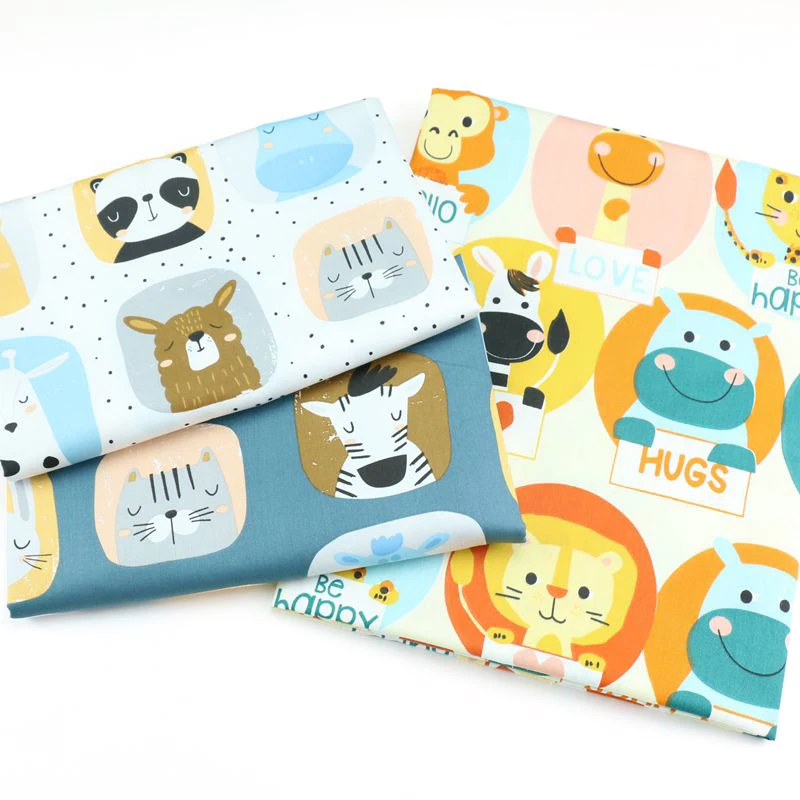 Cartoon Lion Panda Printed Cartoon Cotton Fabric 40s Cotton Twill Fabric For baby sheets DIY Patchwork Material
Cartoon Lion Panda Printed Cartoon Cotton Fabric 40s Cotton Twill Fabric For baby sheets DIY Patchwork Material