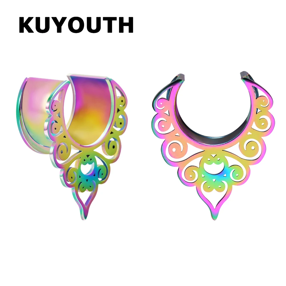 KUYOUTH Fashion Stainless Steel Gap Flower Vine Ear Piercing Tunnels Stretchers Body Jewelry Earring Gauges Expanders 2PCS
KUYOUTH Fashion Stainless Steel Gap Flower Vine Ear Piercing Tunnels Stretchers Body Jewelry Earring Gauges Expanders 2PCS