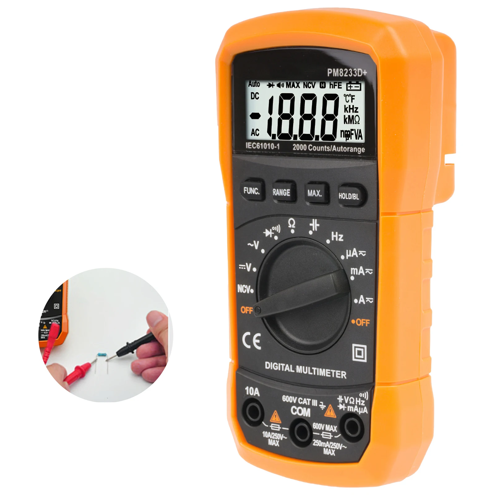 Цифровой мультиметр PEAKMETER PM8233D +, амперметр переменного/постоянного тока, вольт, Ом, тестер, измеритель, термопара, ЖК-дисплей с подсветкой
Цифровой мультиметр PEAKMETER PM8233D +, амперметр переменного/постоянного тока, вольт, Ом, тестер, измеритель, термопара, ЖК-дисплей с подсветкой