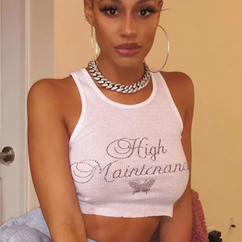YICIYA Sexy Women Bling Rhinestone Cropped Top Letter Glitter Diamond Tank Top Bustier Lingerie Butterfly Hot Drilling Slim Vest
YICIYA Sexy Women Bling Rhinestone Cropped Top Letter Glitter Diamond Tank Top Bustier Lingerie Butterfly Hot Drilling Slim Vest