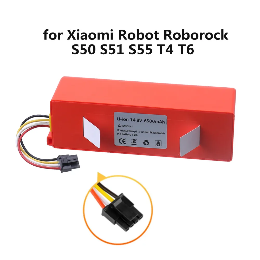 14.4V 7800mAh 18650 Li-ion Battery Vacuum Cleaner Accessories for Xiaomi Mi Robot Robotics Cleaner Roborock S50 S51 T4 T6
14.4V 7800mAh 18650 Li-ion Battery Vacuum Cleaner Accessories for Xiaomi Mi Robot Robotics Cleaner Roborock S50 S51 T4 T6